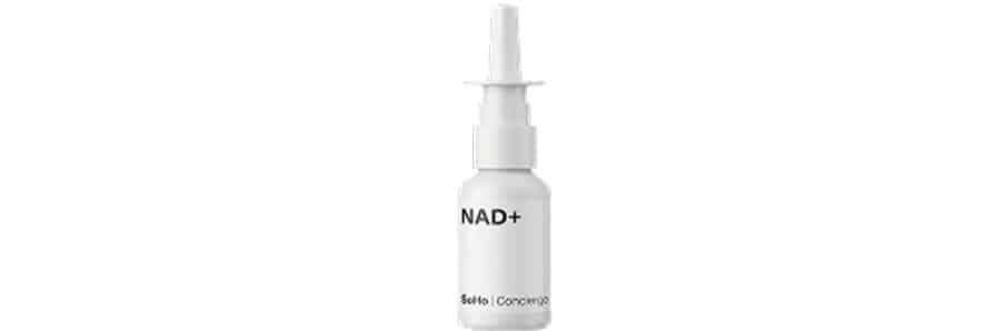 White bottle labeled NAD+ serum
