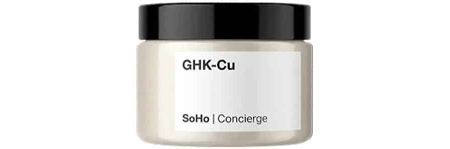 Container of GHK-Cu skincare product