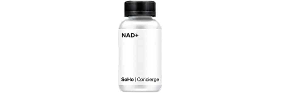 Bottle labeled NAD+ from SoHo Concierge