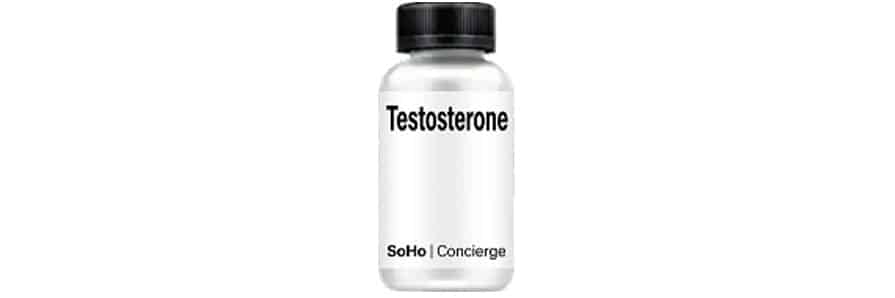 Bottle labeled Testosterone, SoHo Concierge